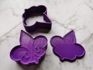 Fleur De Lis 3 Piece Bath Bomb Mold