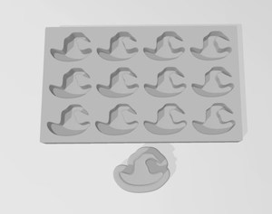 Printing: Witches Hat Mini Bath Bomb Mold