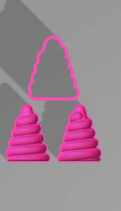 Soft Serve Ice Cream 3 Piece Mold