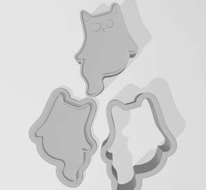 Cat Ghost 3 Piece Mold