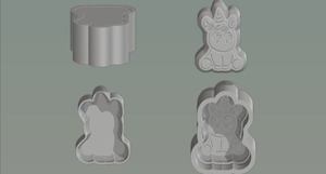 Unicorn 3 Piece Mold