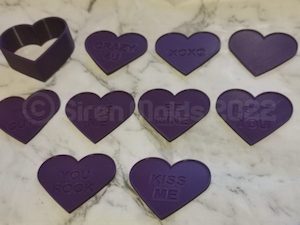 Valentines Conversation Heart Set 3 Piece Mold