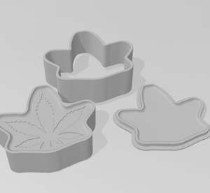 Weed Leaf 3 Piece Mold