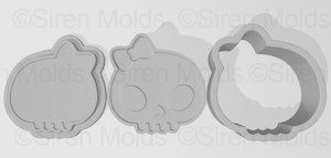 Bow Skull 3 Piece Mold