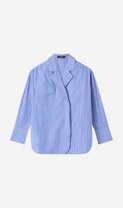 A.Emery | The Agnes Wrap Shirt - Cornflower Stripe