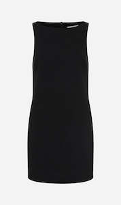 Matteau | Crepe Mini Shift Dress - Black