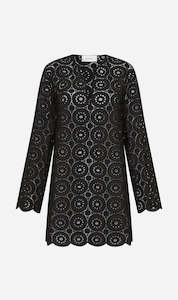 Matteau | Broderie Tunic Dress - Black