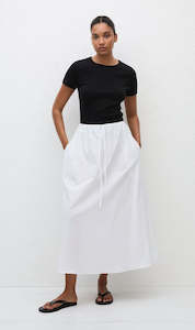 Matteau | Drawcord Skirt - White