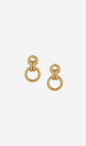 Anine Bing | Round Link Drop Earrings - Gold