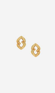 Clothing: Anine Bing | Abstract Heart Earrings - Gold