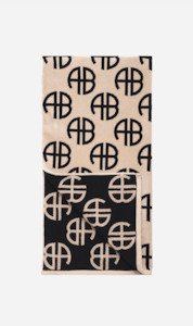 Anine Bing | Bahia Towel - Beige Monogram Print