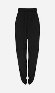 Clothing: Bassike | Textured Crepe Pull On Pant - Black