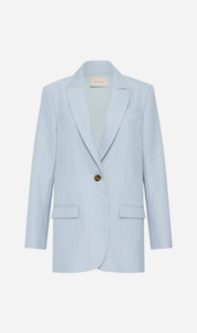 Clothing: St Agni | Single Button Tailored Blazer - Stone Blue