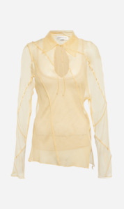 Clothing: Victoria Beckham | Spiral Seam Bias Top - Parchment