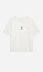 Clothing: Anine Bing | Jaylin Tee Monogram - Ivory