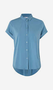 Samsoe Samsoe | Majan Short Sleeve Shirt - Blue Heaven