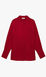 Clothing: Anine Bing | Bridget Shirt - Scarlet Red