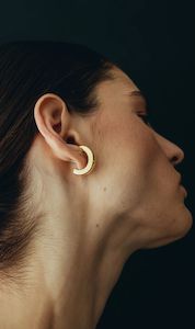 Clothing: Adorn | Box Earcuff - Gold High Polish