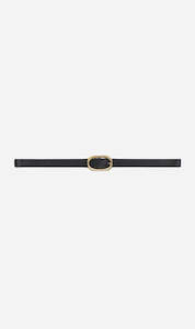 Anine Bing | Small Signature Link Belt - Black With Gold