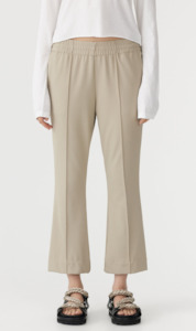 Clothing: Bassike | Twill Flared Pant - Light Tan