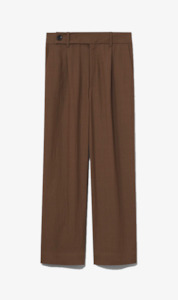 Proenza Schouler White Label | Drapey Suiting Wide Leg Pant - Coffee