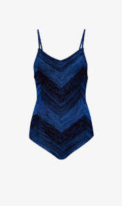 Proenza Schouler | Marled Stripe Body Suit - Cerulean/Black