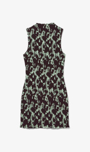 Proenza Schouler White Label | Printed Smocked Mini Dress - Mint/Black