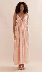 Clothing: Caitlin Crisp | Esther Dress - Coral Stripe