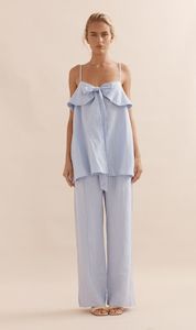 Clothing: Caitlin Crisp | Jimmy Jogger - Sky Blue Linen