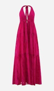 Clothing: Caitlin Crisp | Forever And Always Dress - Pink Flock Silk