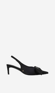 Anine Bing | Nina Heels With Bow - Black Satin