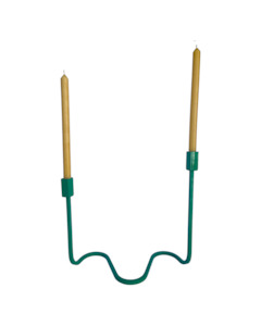 Wave Candelabra - Verde Green