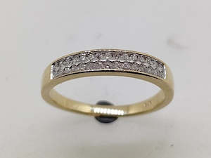 9ct 2 Row Diamond Ring-0.22ct tdw 5R0012