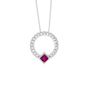 Ellani Silver Pendant P877RD