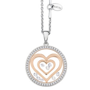 Jewellery: Astra Double Heart PA4695R-ROCZ