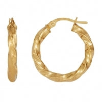 9ct Twist Hoop Earing 5ER0088