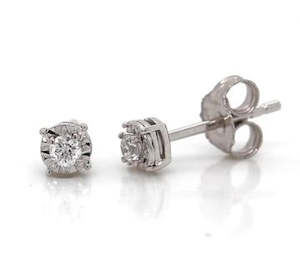 9ct Diamond Stud Earing EJ001W9D