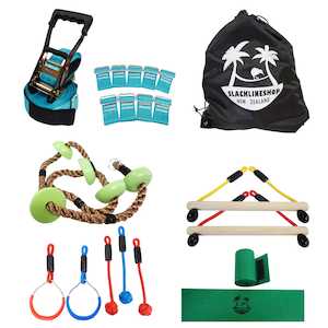 15 Meter - Slackline: Ninja Line Slackline Kit - 15m - Includes Tree Protection - Slackline NZ