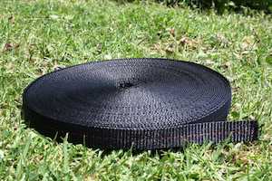 25mm Webbing Only - Slackline: 25mm Flat Polyester Slackline Webbing - 50m Roll - Slackline NZ