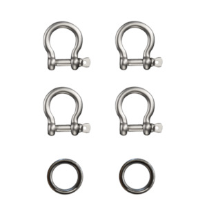 Slackline Parts - Slackline: Stainless Bow Shackle Pulley Tension System - Slackline NZ