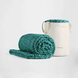 PRE-ORDER Chunky Knit Weighted Blanket - Green