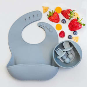 Sleepytot - Silicone Suction Bowl & 2 Bibs Bundle