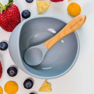 Sleepytot -Suction Bowl & Wooden Spoon Set