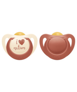 NUK for Nature Latex Soother Twin Pack