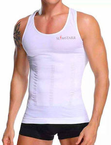 Apparel & Accessories: Mens slimming body shaper vest gynecomastia compression tank shirt