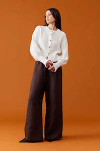 Womens Pant: Ruby Andie Linen Pant - Java