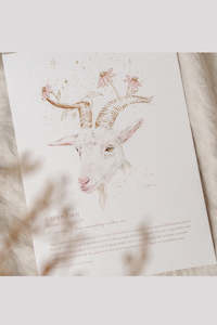 By Charlotte A4 Unframed Print - Capricorn