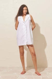 Sale: Ruby Sandler Minidress - White