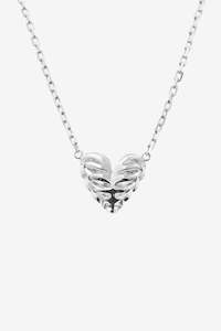 Stolen Girlfriends Club Heart Cage Necklace - Silver