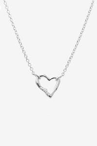 Stolen Girlfriends Club Mini Melted Heart Necklace - Silver